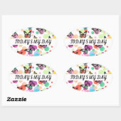 Sticker Ovale Dance butterflies Garden (Feuille)