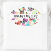 Sticker Ovale Dance butterflies Garden (Sac)