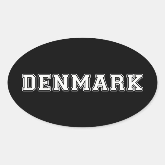Sticker Ovale Danemark (Devant)