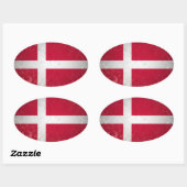 Sticker Ovale Danemark (Feuille)