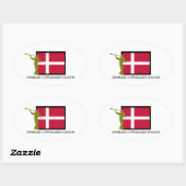 STICKER OVALE DANEMARK COPENHAGUE MISSION LDS CTR (Feuille)