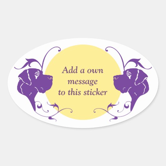 Sticker Ovale Danesticker (Devant)