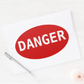 Sticker Ovale Danger (Enveloppe)