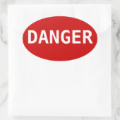 Sticker Ovale Danger (Sac)