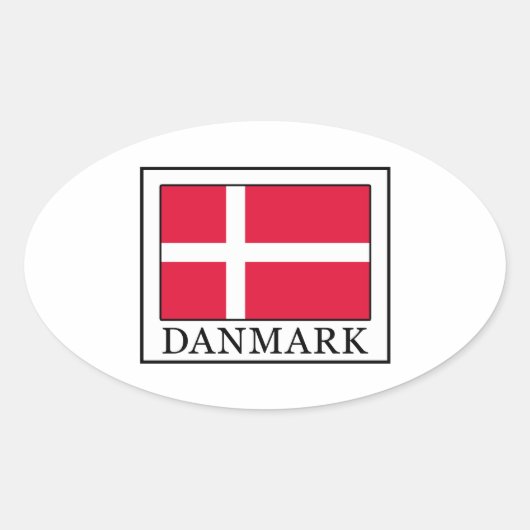 Sticker Ovale Danmark (Devant)