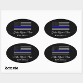 STICKER OVALE DANS LA MÉMOIRE DE L'OFFICIER FALLEN OVAL BUMPER S (Feuille)