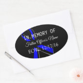 STICKER OVALE DANS LA MÉMOIRE DE L'OFFICIER FALLEN OVAL BUMPER S (Enveloppe)