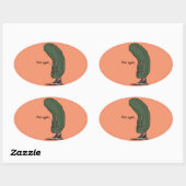 Sticker Ovale Dans une selle (Feuille)