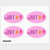 Sticker Ovale Danse Academy Colour Dancers Logo (Feuille)