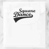 Sticker Ovale Danse carré (Sac)