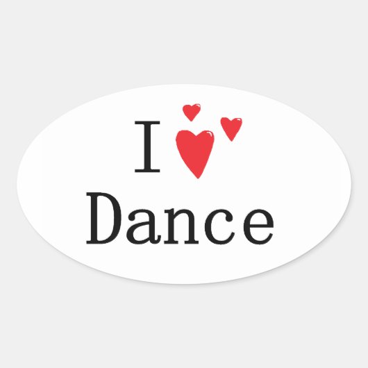 Sticker Ovale Danse de love (Devant)