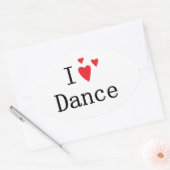 Sticker Ovale Danse de love (Enveloppe)
