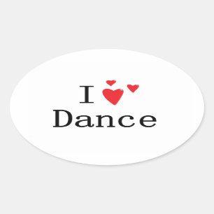 Sticker Ovale Danse de love