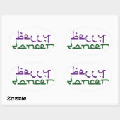Sticker Ovale Danseur du ventre (Feuille)