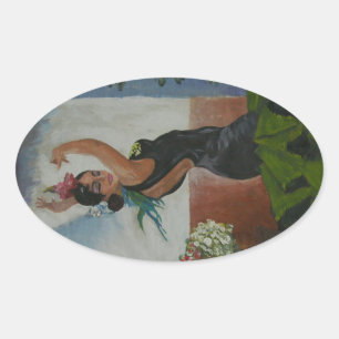 Sticker Ovale Danseur espagnol