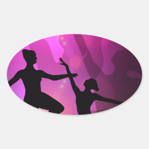Sticker Ovale Danseurs de ballet