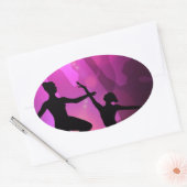 Sticker Ovale Danseurs de ballet (Enveloppe)