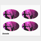 Sticker Ovale Danseurs de ballet (Feuille)