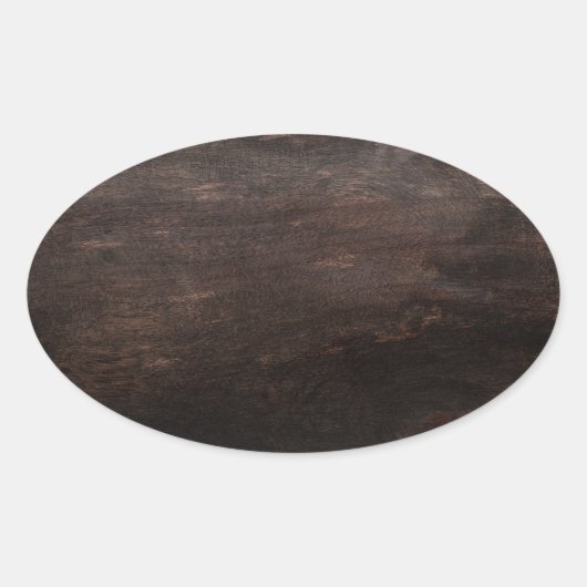 Sticker Ovale Dark Wooden Background (Devant)