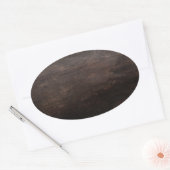 Sticker Ovale Dark Wooden Background (Enveloppe)
