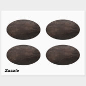 Sticker Ovale Dark Wooden Background (Feuille)