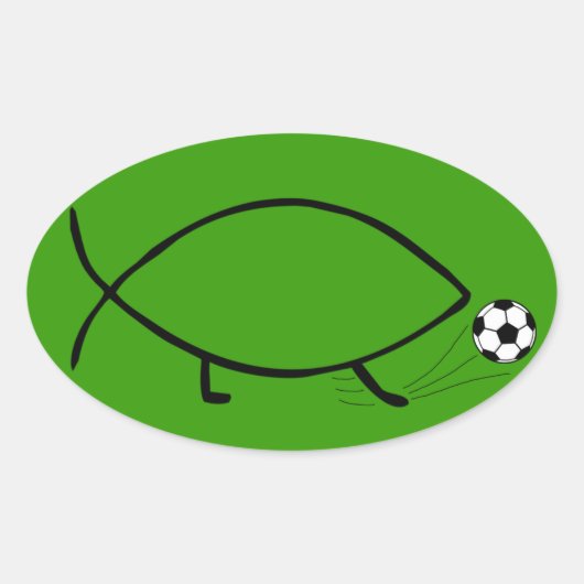 Sticker Ovale Darwin Soccer Kick (Devant)