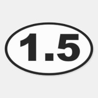 Sticker ovale de 1,5 mille