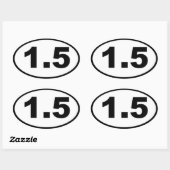 Sticker ovale de 1,5 mille (Feuille)