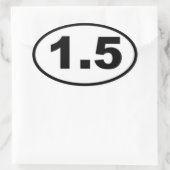 Sticker ovale de 1,5 mille (Sac)