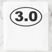Sticker ovale de 3,0 milles (Sac)