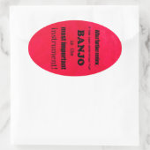Sticker ovale de Banjo le plus important instrumen (Sac)