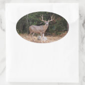 Sticker ovale de cerf (Sac)
