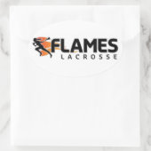 Sticker ovale de crosse Flames (Sac)