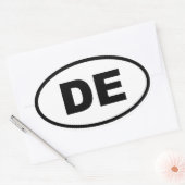 Sticker Ovale DE Delaware (Enveloppe)