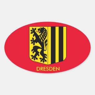 Sticker ovale de Dresde, Allemagne