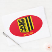 Sticker ovale de Dresde, Allemagne (Enveloppe)
