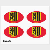 Sticker ovale de Dresde, Allemagne (Feuille)