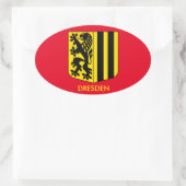 Sticker ovale de Dresde, Allemagne (Sac)