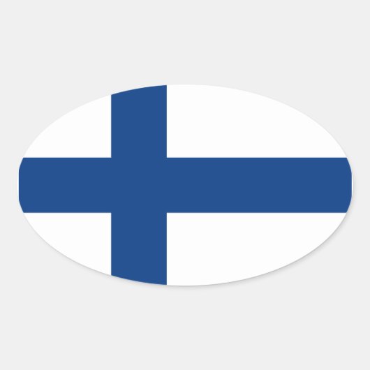 Sticker ovale de Finlande (Devant)