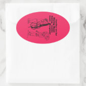 Sticker ovale de la basse de chaîne Zombie Explode (Sac)