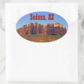 Sticker ovale de la Cathédrale Rock (Sac)