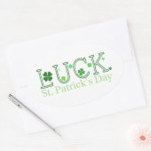 Sticker ovale de la chance de la Saint Patrick (Enveloppe)