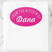 Sticker Ovale De La Cuisine De (Sac)