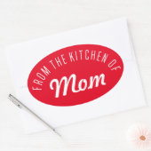 Sticker Ovale De La Cuisine De (Enveloppe)