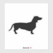 Sticker ovale de la nation Doxie-Land (Feuille)
