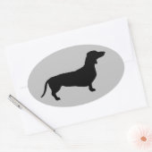 Sticker ovale de la nation Doxie-Land (Enveloppe)