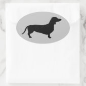 Sticker ovale de la nation Doxie-Land (Sac)