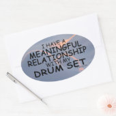 Sticker ovale de l'ensemble de tambours de relatio (Enveloppe)