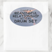 Sticker ovale de l'ensemble de tambours de relatio (Sac)