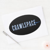 Sticker ovale de l'espace de la cage - brillant (Enveloppe)